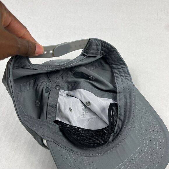 Dover Bluff Mens Snapback Hat Gray Adjustable Brimmed Outdoor Logo Cap One Size - Picture 5 of 7